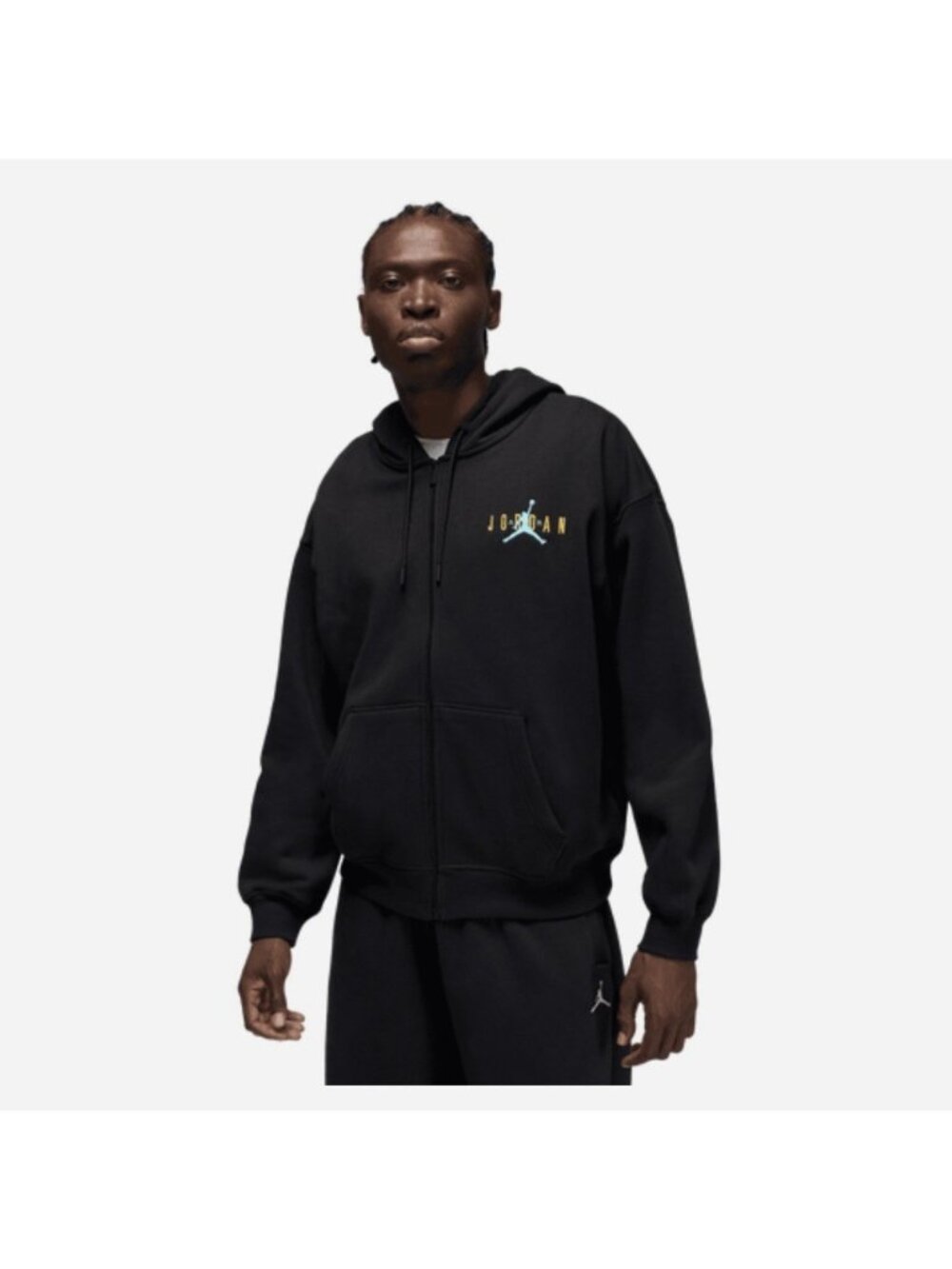 Jordan Brooklyn Oversize Full-Zip Hoodie Men’s Medium Black IB9095-011